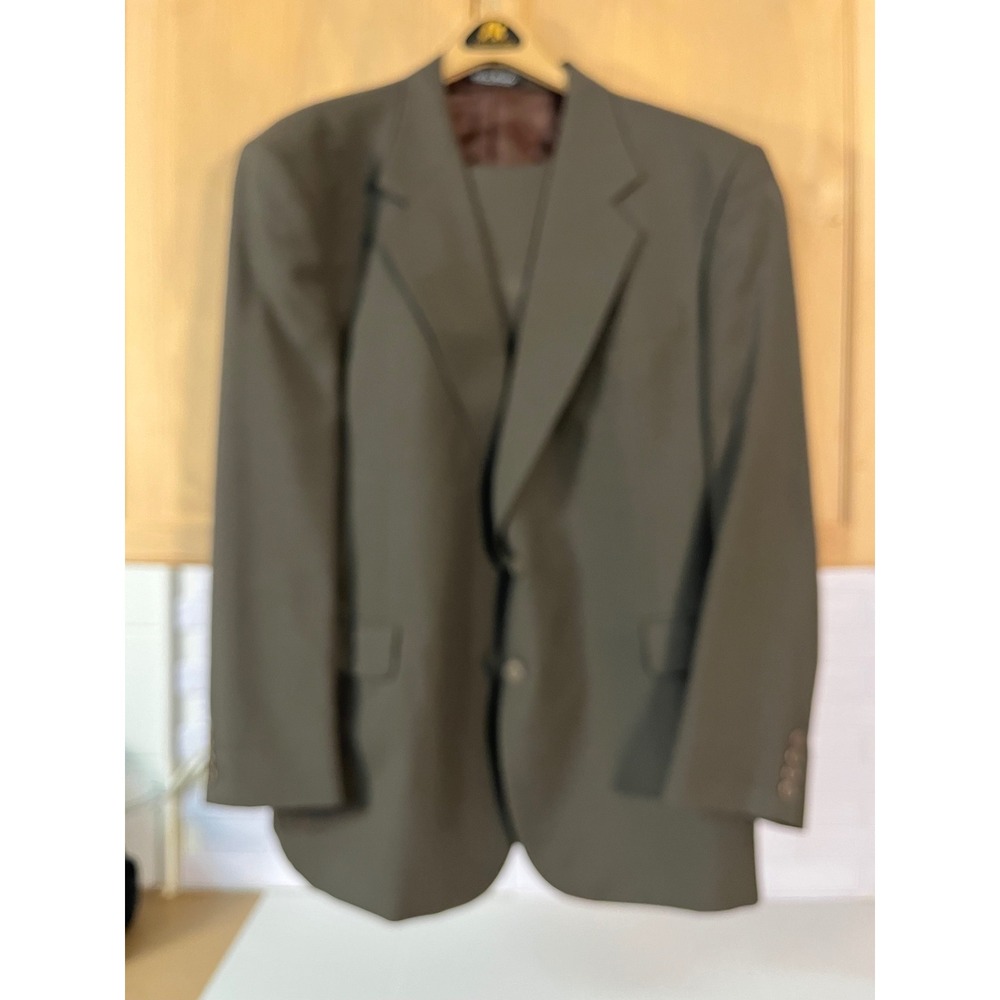 Kilburne and Finch Suit Jacket Mens 46L Olive Green Excellent Wool Blend‎ Blazer